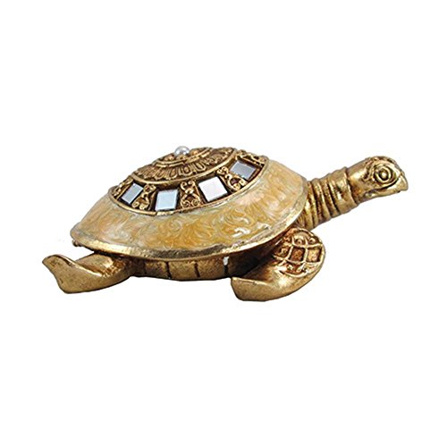 Upg-437 8 In. Gold Capiz Turtle
