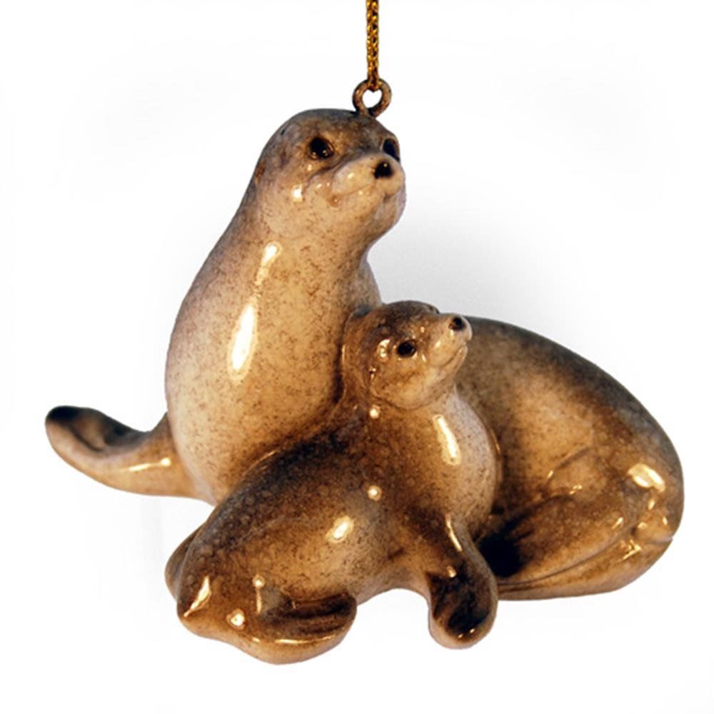 Yxf-160 3.25 In. Mom & Baby Seal Ornament
