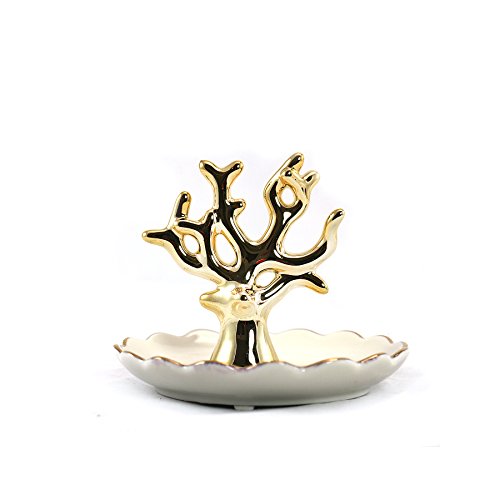 Mgf-349 Gold Coral Ring Holder Figurine