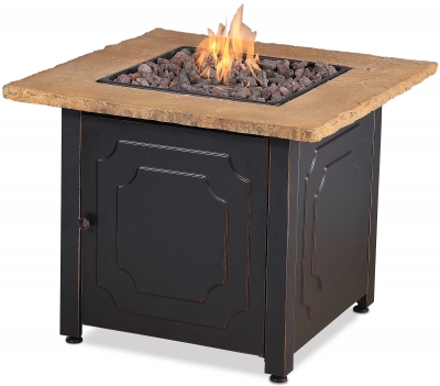Endless Summer Gad1440sp Lp Gas Outdoor Fire Table With Chiseled Mantel
