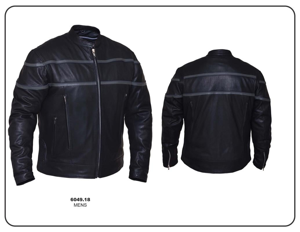 UPC 712885002641 product image for 6049-18-Gray-L Mens Premium Lighhtweight Motorcycle Jacket, Gray - Large | upcitemdb.com