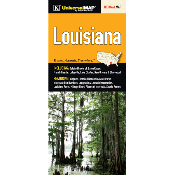 Universal Map 10496 Louisiana State Fold Map