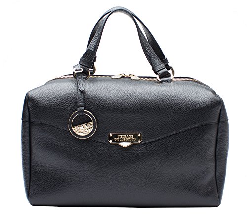 90004 Collection Hammered Leather Handbag, Black