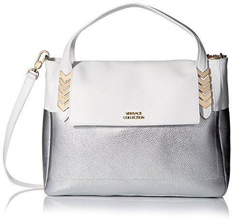 90005 Collection Tote Bag, Silver & White