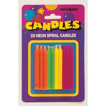 UPC 011179191734 product image for 1917MC Neon Birthday Candles Multi, 20 Count | upcitemdb.com