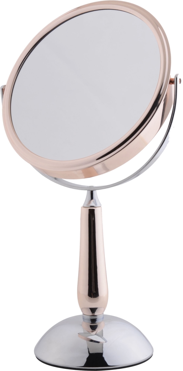 D910crg Mixed Metal Vanity Mirror, Chrome & Rose Gold
