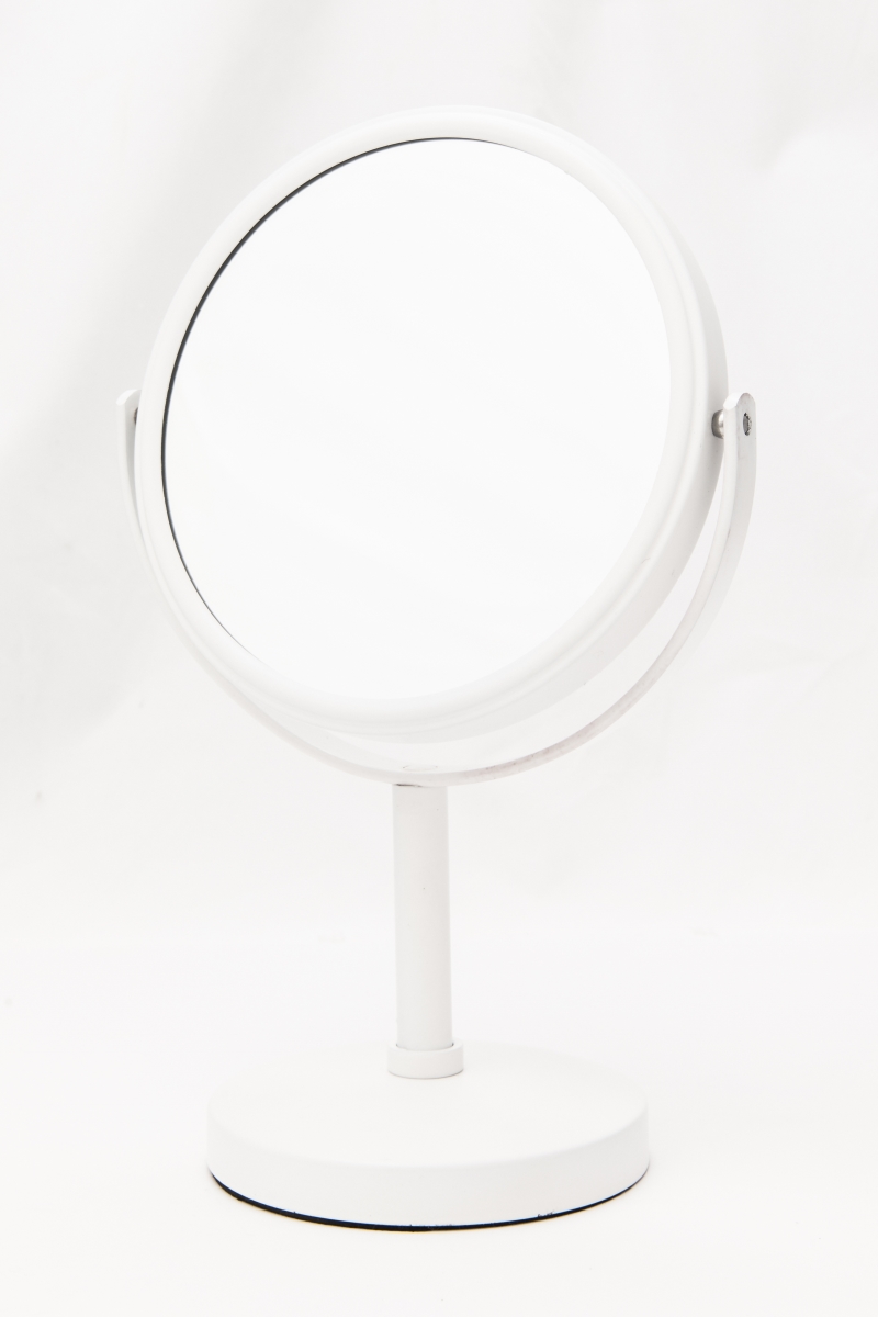 Soap D651wt Vanity Midi Mirror, Matte White - 5x Magnification