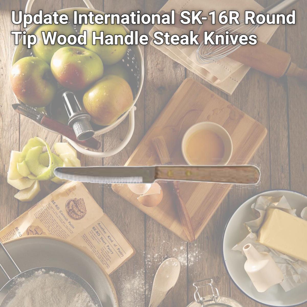Picture of Update International SK-16R Round Tip Wood Handle Steak Knives