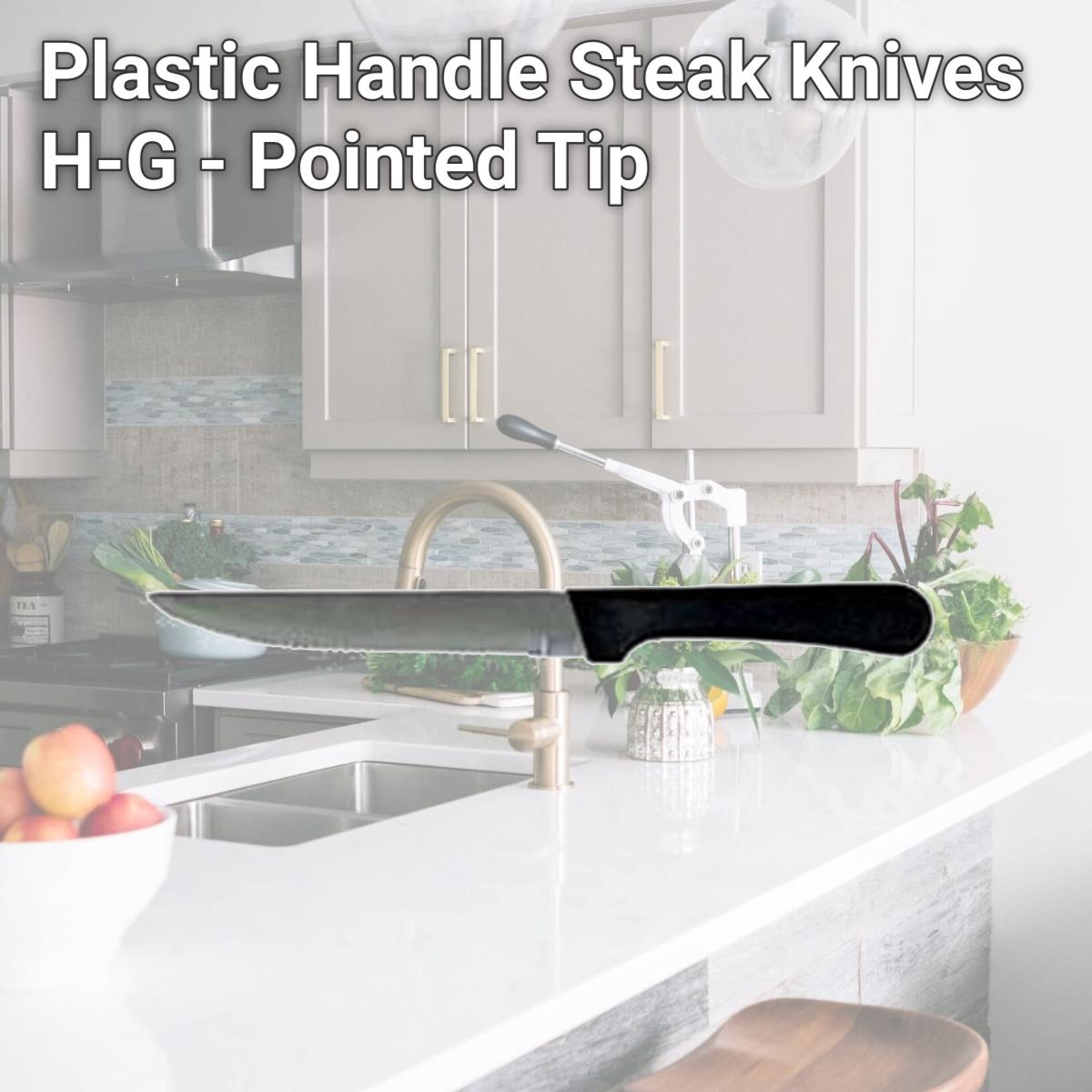 Picture of Update International SK-18P Plastic Handle Steak Knives H-G - Pointed Tip