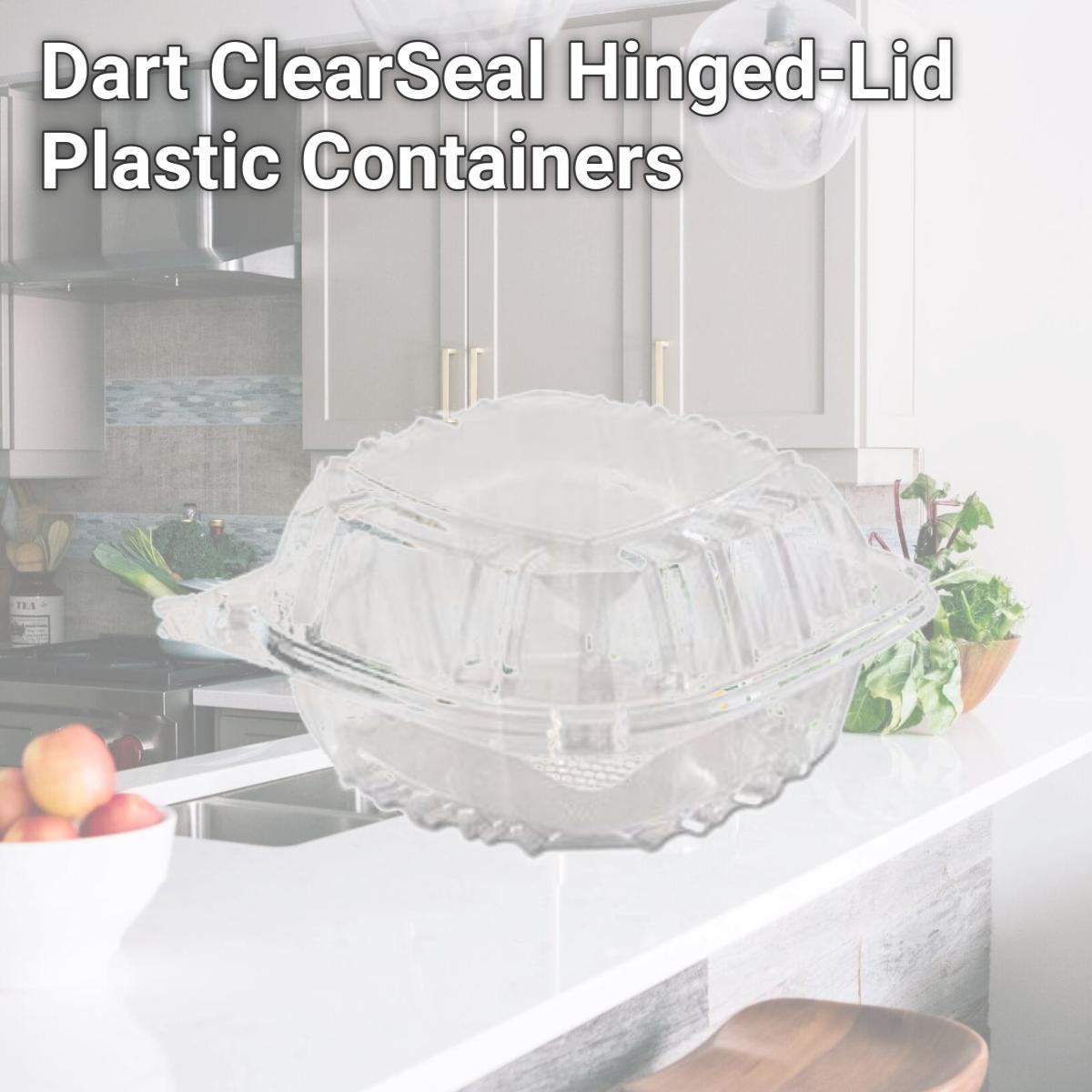 Picture of Dart ClearSeal Hinged-Lid Plastic Containers