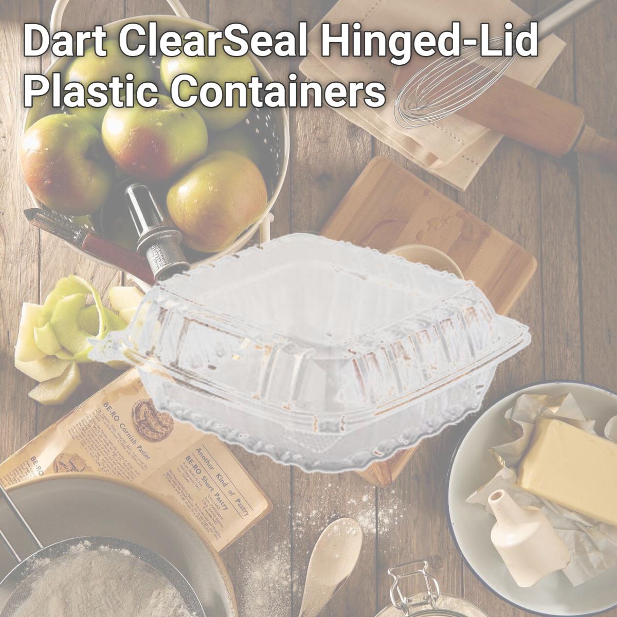 Picture of Dart ClearSeal Hinged-Lid Plastic Containers