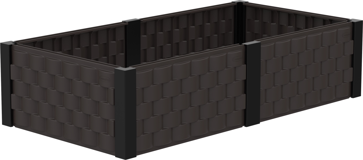 86103 Rectangle Garden Bed, Brown With Black