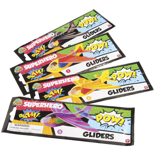 Us Toy 4446 Superhero Gliders Toy - Pack Of 12