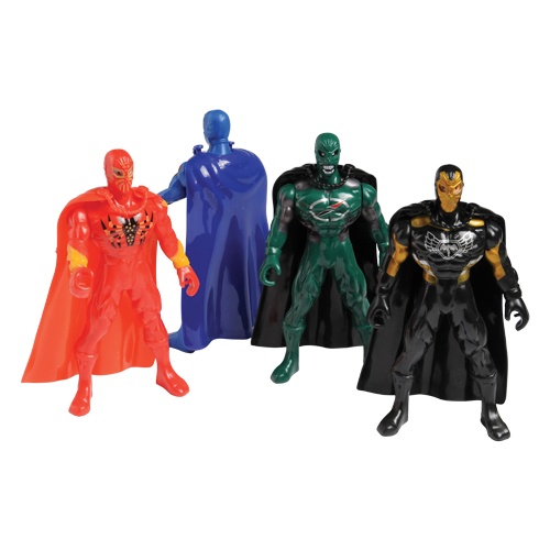 Us Toy 4447 4 Piece Superhero Figures With Cape - Pack Of 4