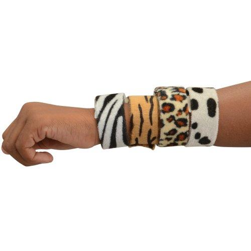 Us Toy Ja856 8 Piece Animal Print Slap Bracelets - Pack Of 8