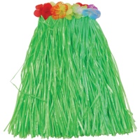Child Hula Skirt With Flowers - Green