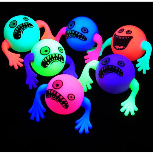 Us Toy Gs834 6 Piece Flashing Silly Faces Puffers - Pack Of 6