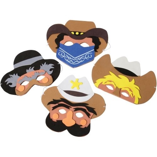 Us Toy Cm71 Cowboy Foam Masks - Pack Of 12