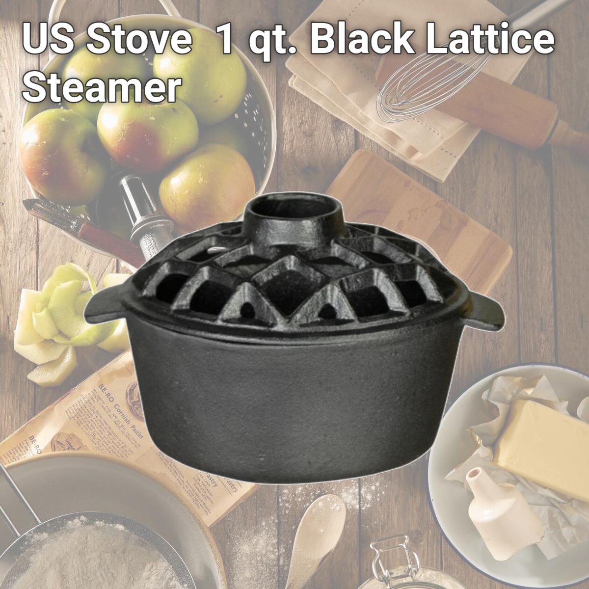 Picture of US Stove LS-02 1 qt. Black Lattice Steamer
