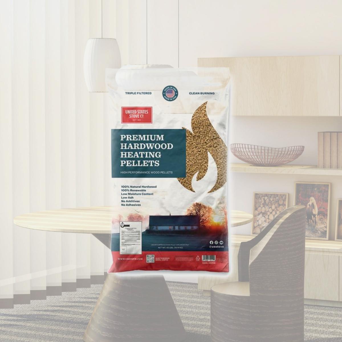 Picture of US Stove USHP40 40 lbs Hardwood Heating Pellets