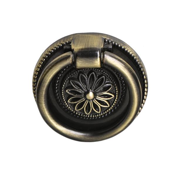 Medici Ring Pull Antique Brass 1 5/8&#8243; Diameter