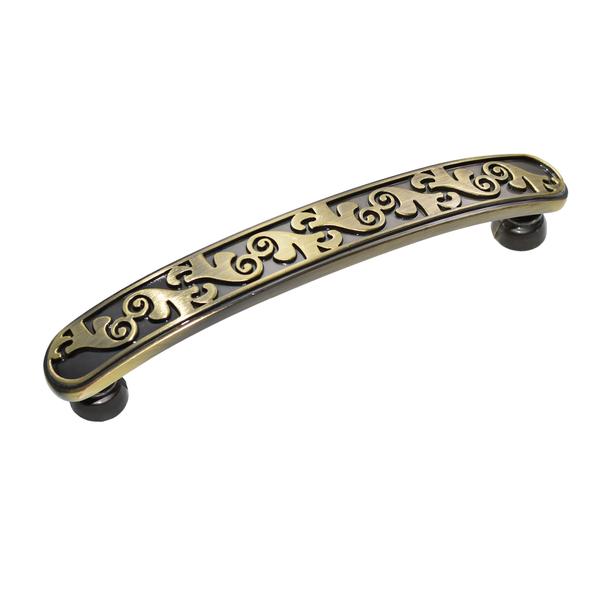 Roma Antique Brass Cabinet Pull 3.8&#8243; Center To Center