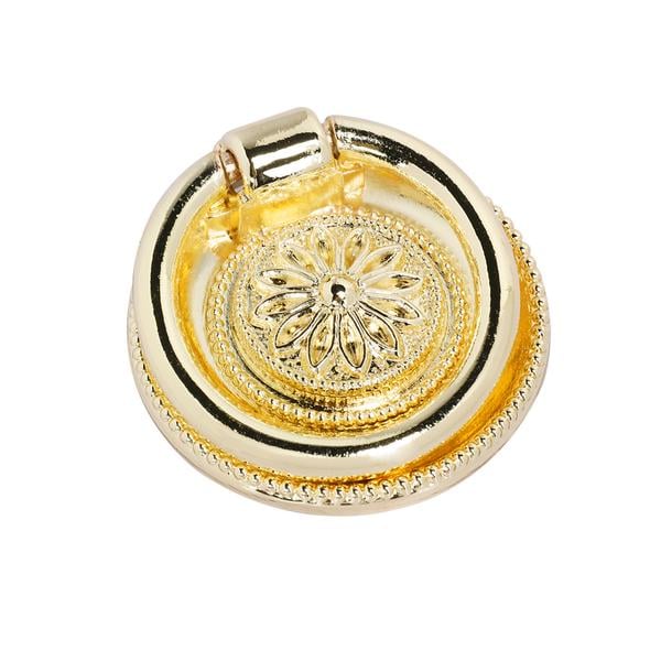 Medici Ring Pull Polished Gold 1 5/8&#8243; Diameter