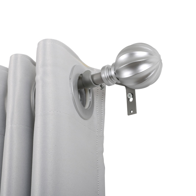 D54n 48-86 In. Curtain Rod With Decorative Ball Finial - Nickel