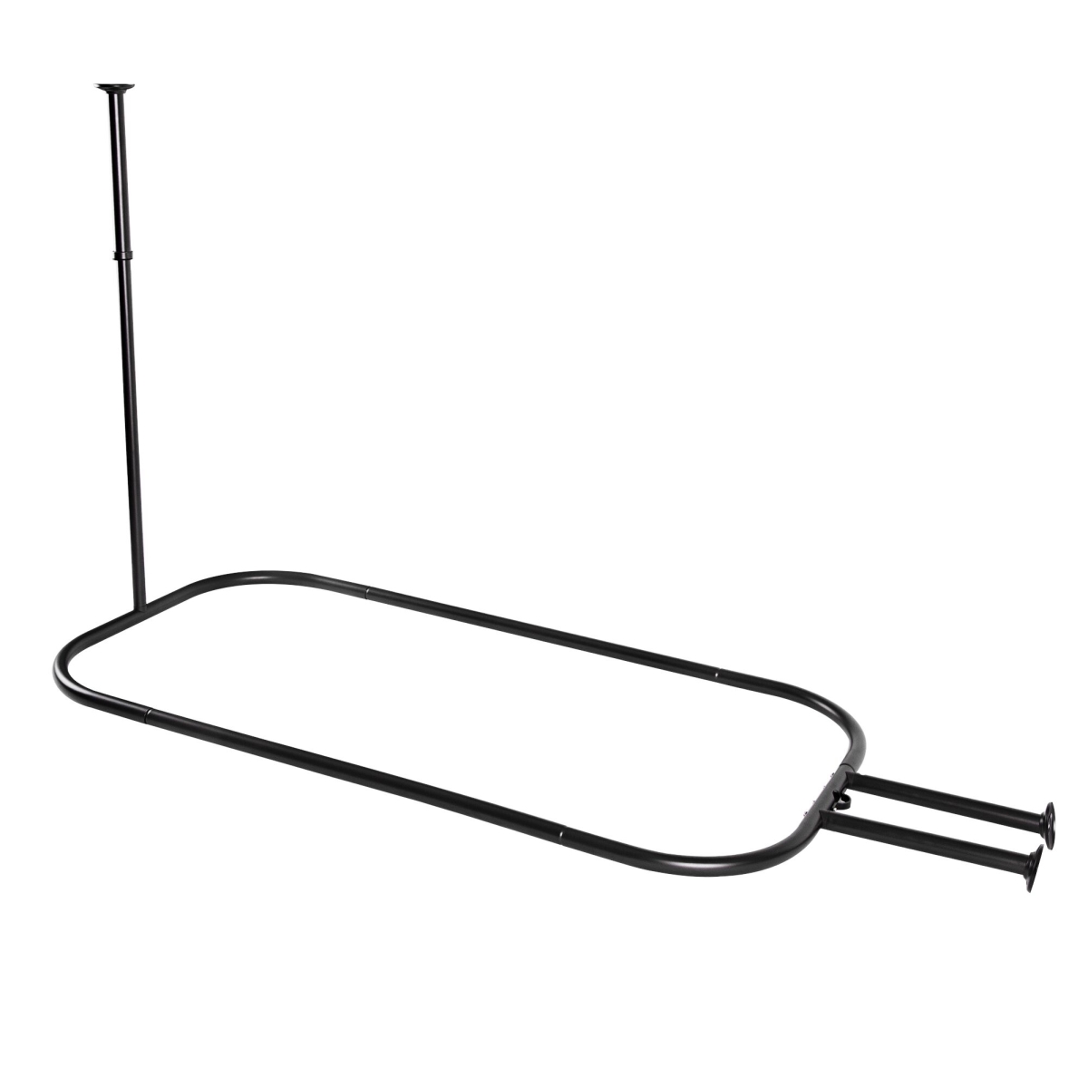 Hp1bk Hoop Shower Rod For Clawfoot Tub - Black