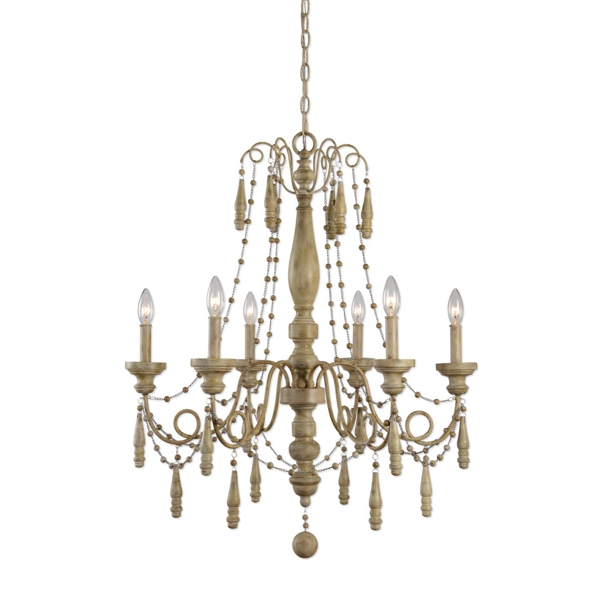 21298 Marinot, 12 Light Chandelier With 6 Bulbs