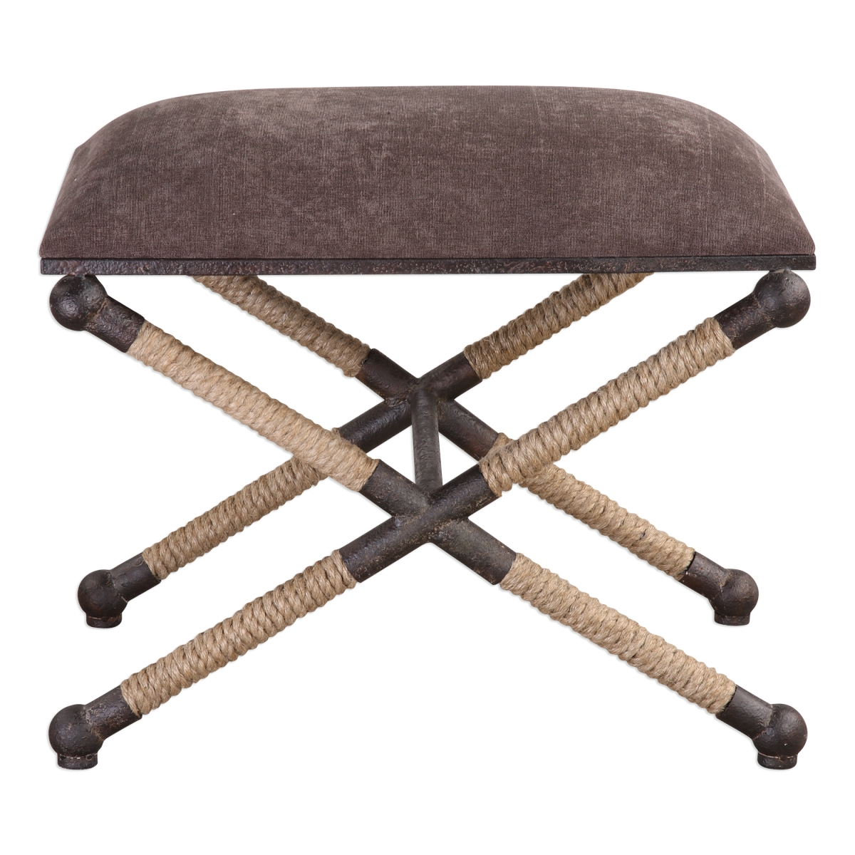 23398 Evert Taupe Brown Accent Stool