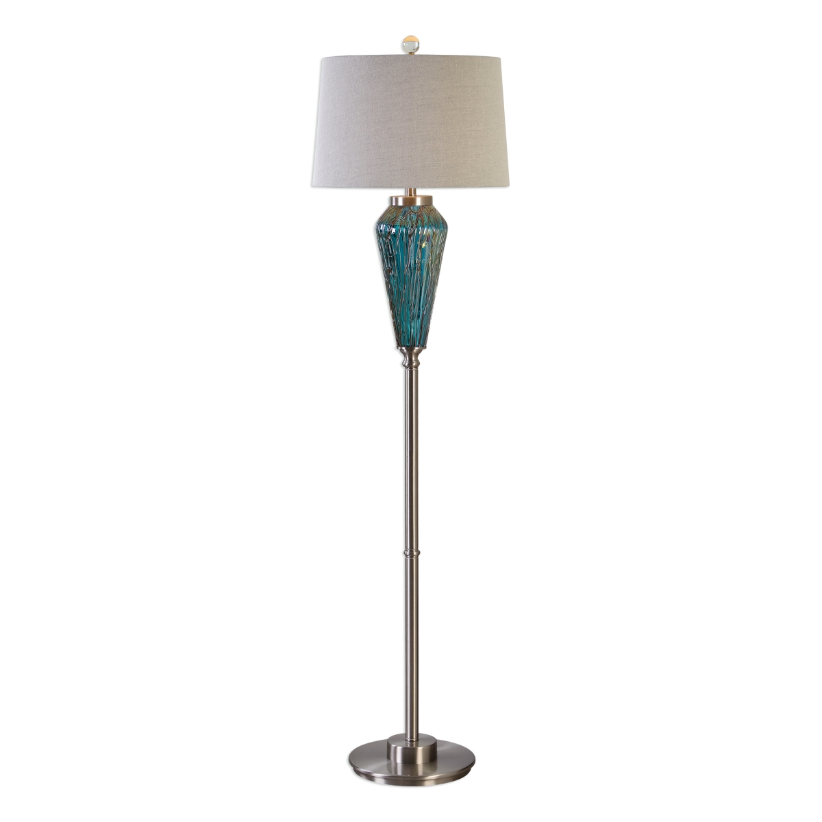 28101 Almanzora Blue Glass Floor Lamp