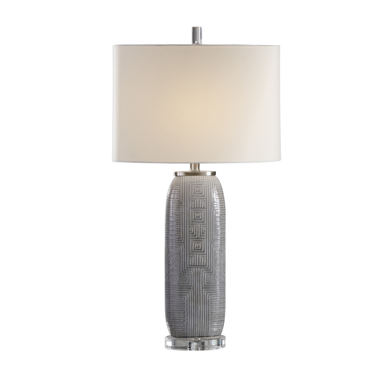 27750-1 Ravi Gray Patterned Lamp