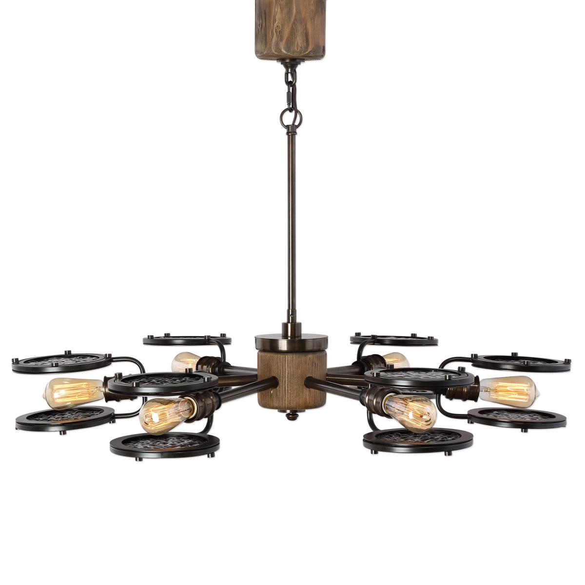 21314 Gavia 6 Light Dark Brass Chandelier