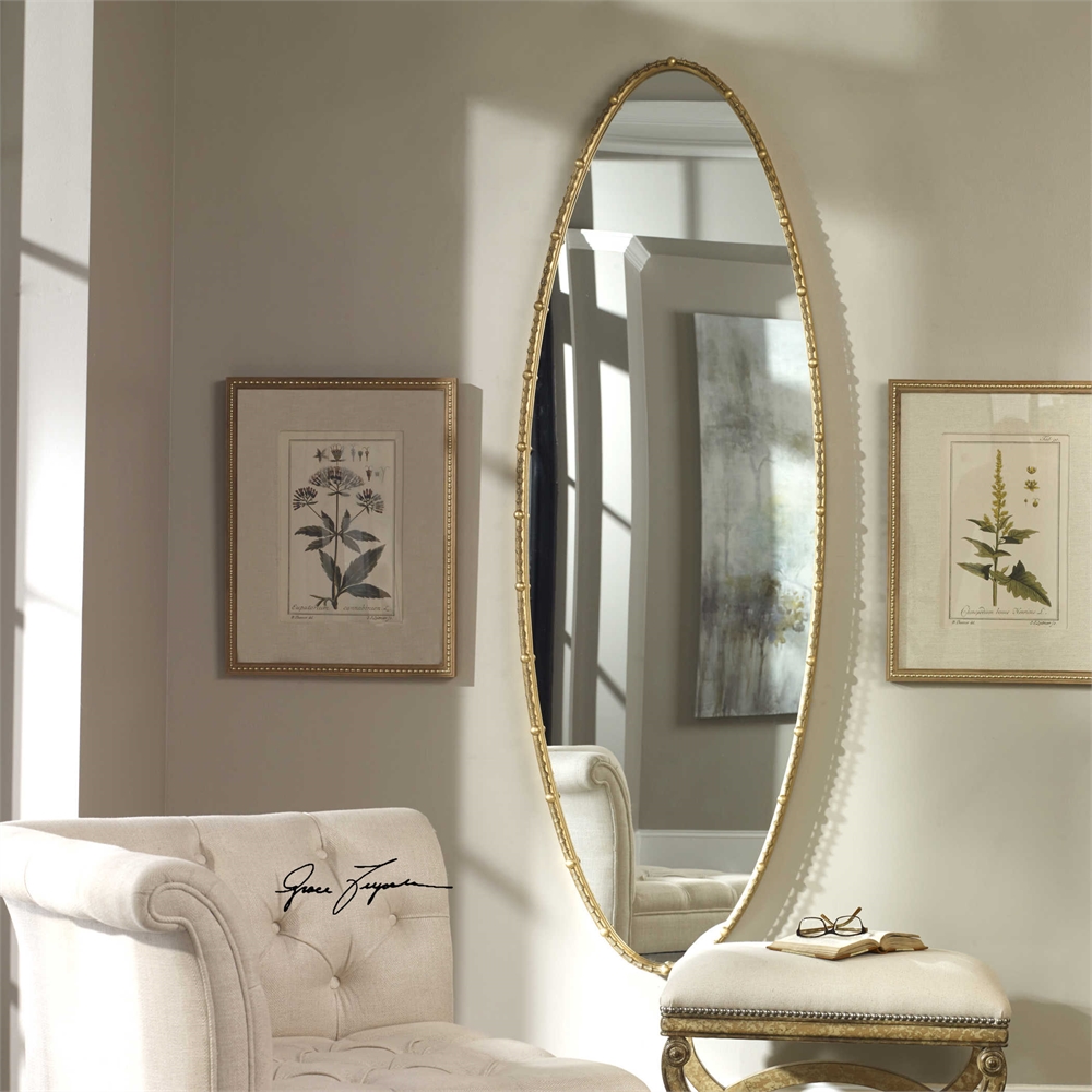 09402 Hadea Gold Oval Mirror