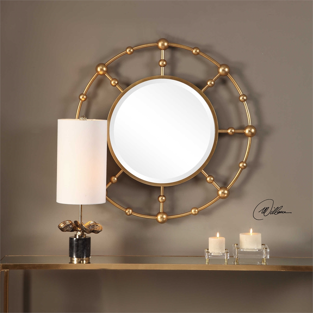 Uttermost 09457 Selim Round Gold Mirror Uttermost 09457 Selim Round Gold Mirror