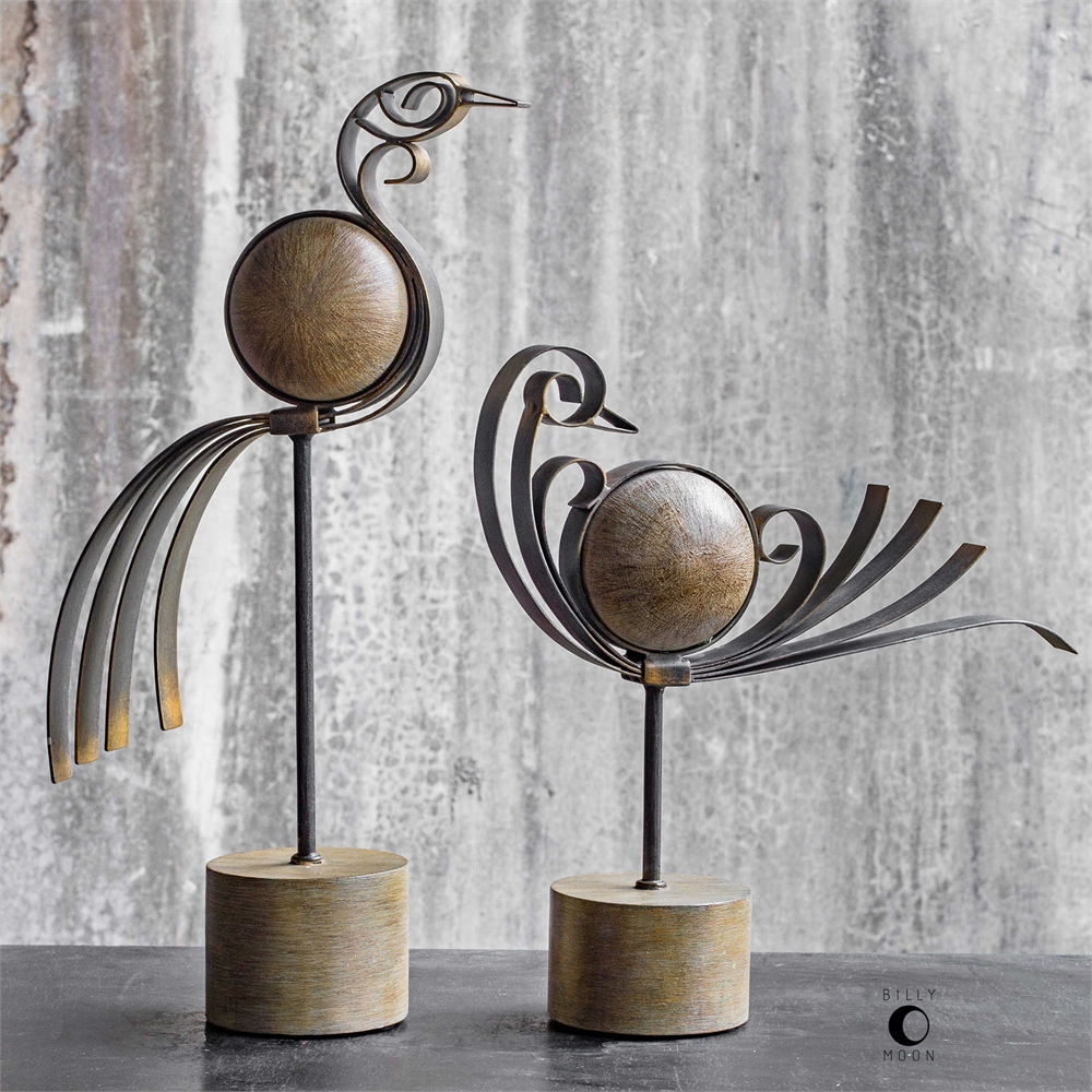 17102 Anvi Bird Sculptures, Set Of 2