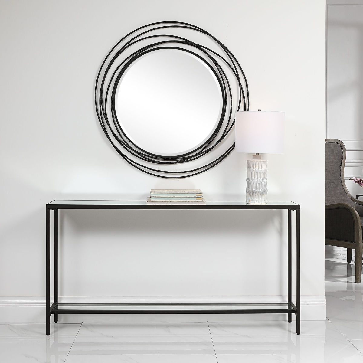 24997 64 X 6.5 X 15 In. Hayley Console Table, Black