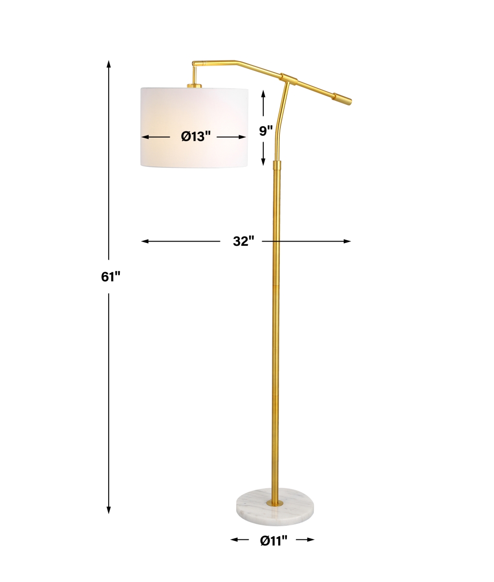 Picture of 212 Main W26104-1 61 x 9 x 13 in. Floor Lamp&#44; Gold & White
