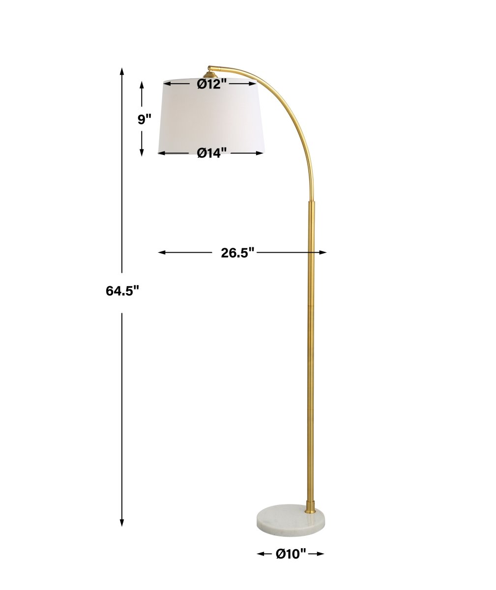 Picture of 212 Main W26109-1 65 x 9 x 14 in. Floor Lamp&#44; Marble Gold & White