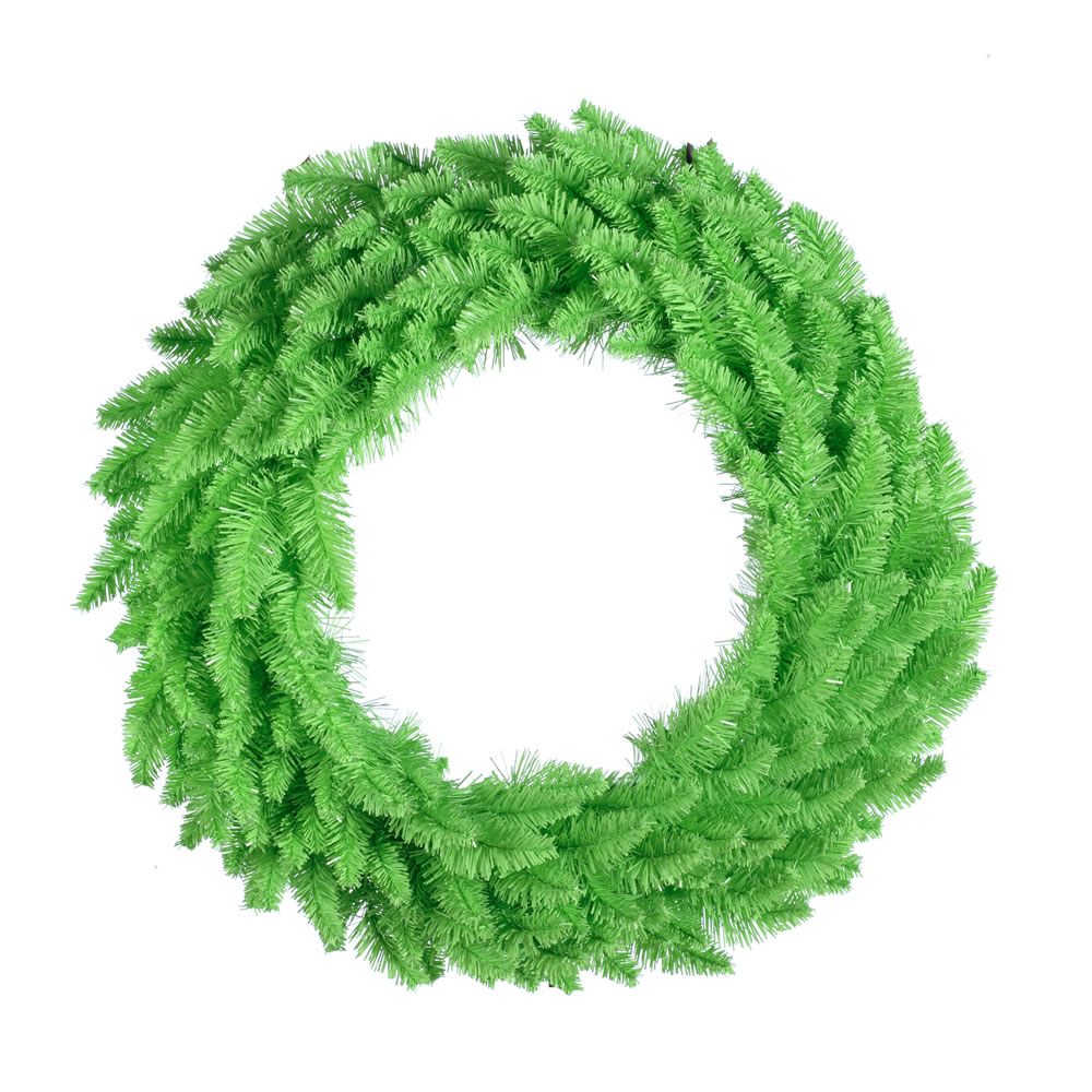 Lime Dural-lit Lime Wreath With Lime Led Lights, 24 In.