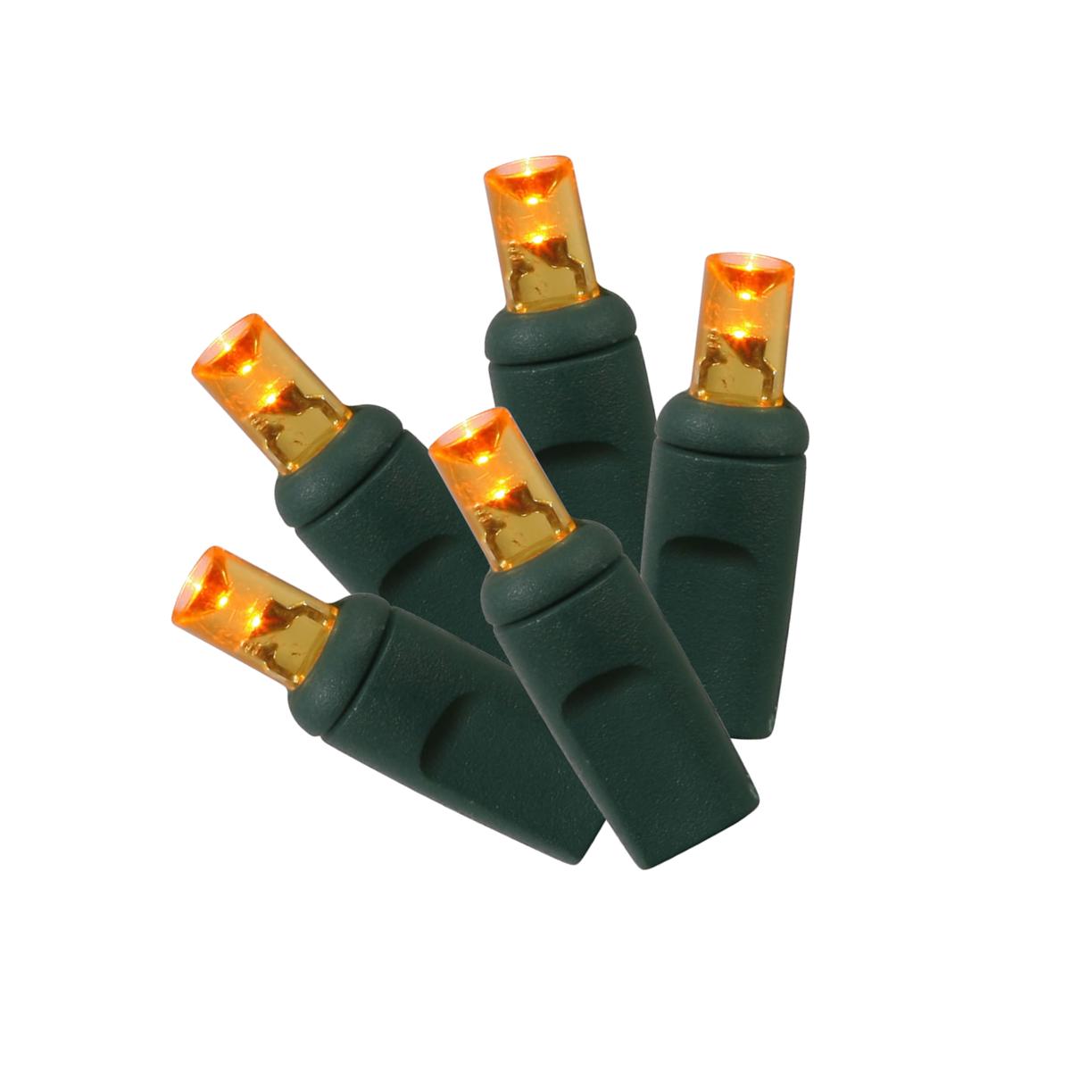 Picture of Vickerman X6G6708T LED Twinkle End Connecting 6 in. Spacing 25 ft. Long Light Set with Orange Lights