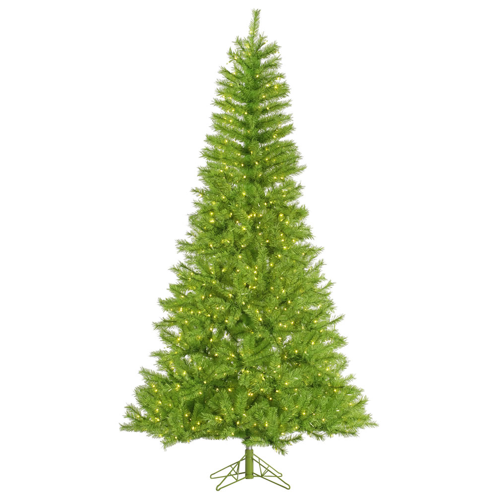 A147896 14 Ft. X 93 In. Lime & Green Tinsel Tree With 3650 Lime Dura Light