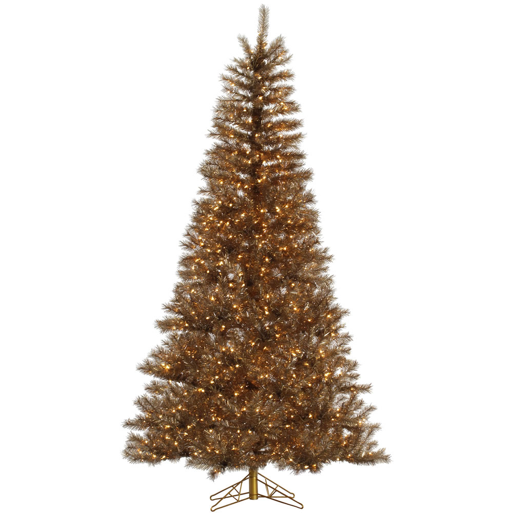 A149086 10 Ft. X 63 In. Metal Mix Tinsel Tree With 1300 Clear Dura Light