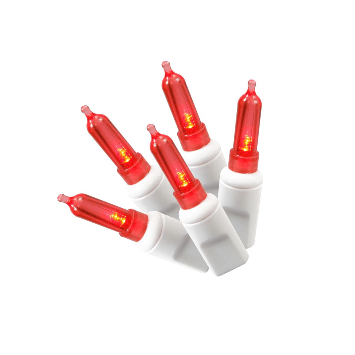 Picture of Vickerman X4W7103 100Lt LED Bulb Red & White Wire Italian End Connecting 4 in. x 34 ft. LED Bulb