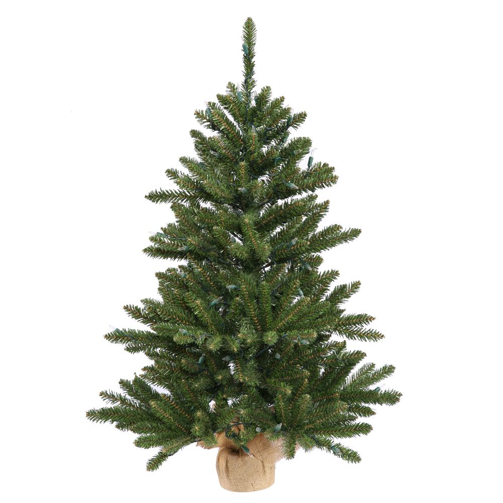 24 In. Green Anoka Pine Christmas Tree With Burlap Base 92 Tips