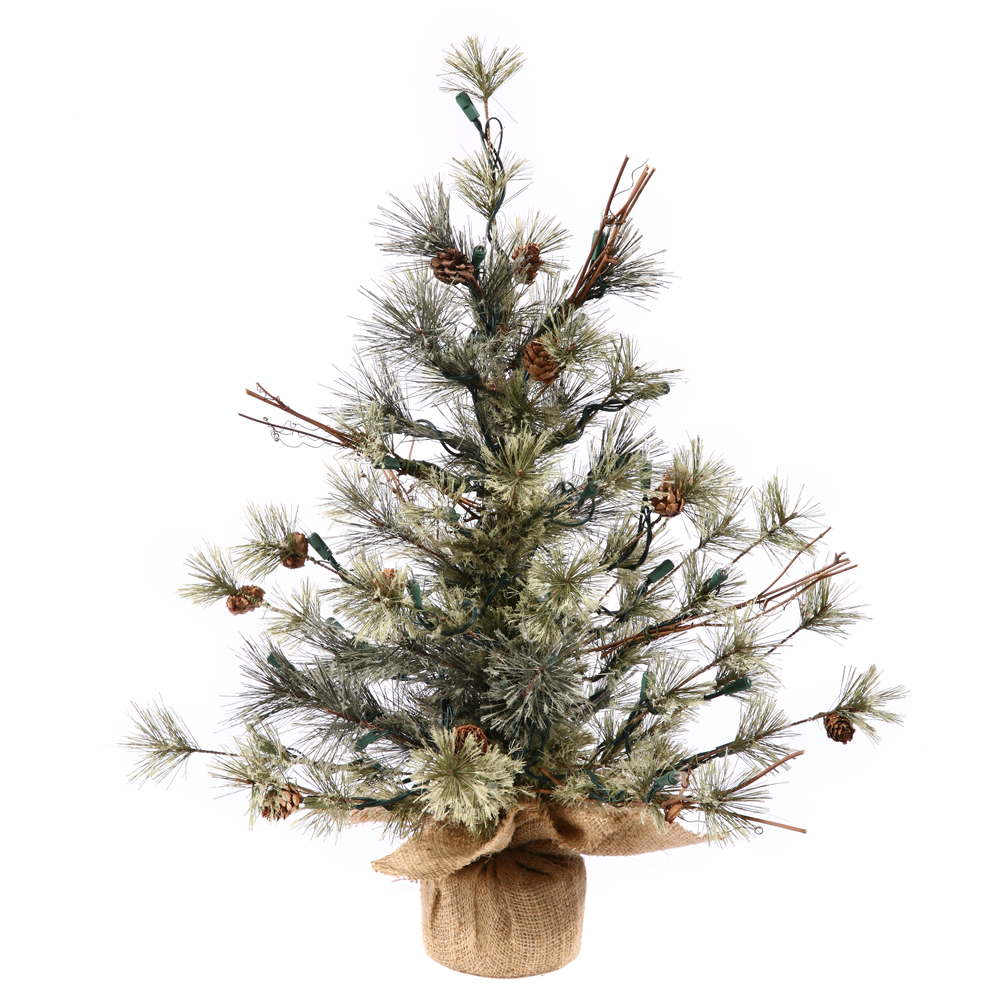 36 In. Green Dakota Pine Christmas Tree With Burlap Base 89 Tips