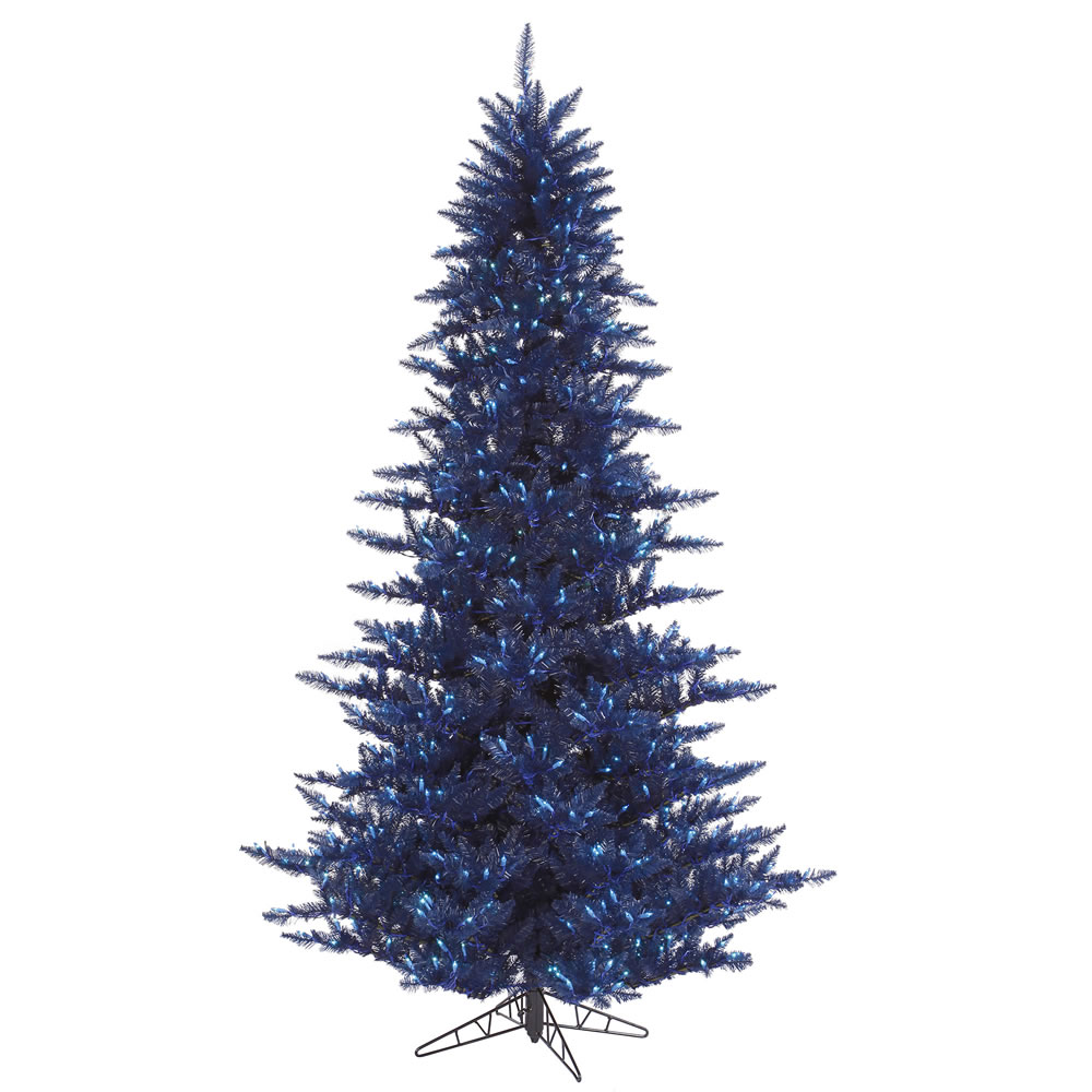 K160696led 14 Ft. X 84 In. Navy Blue Fir Christmas Tree With 2250 Blue & 6921 Tips Dura Led Light