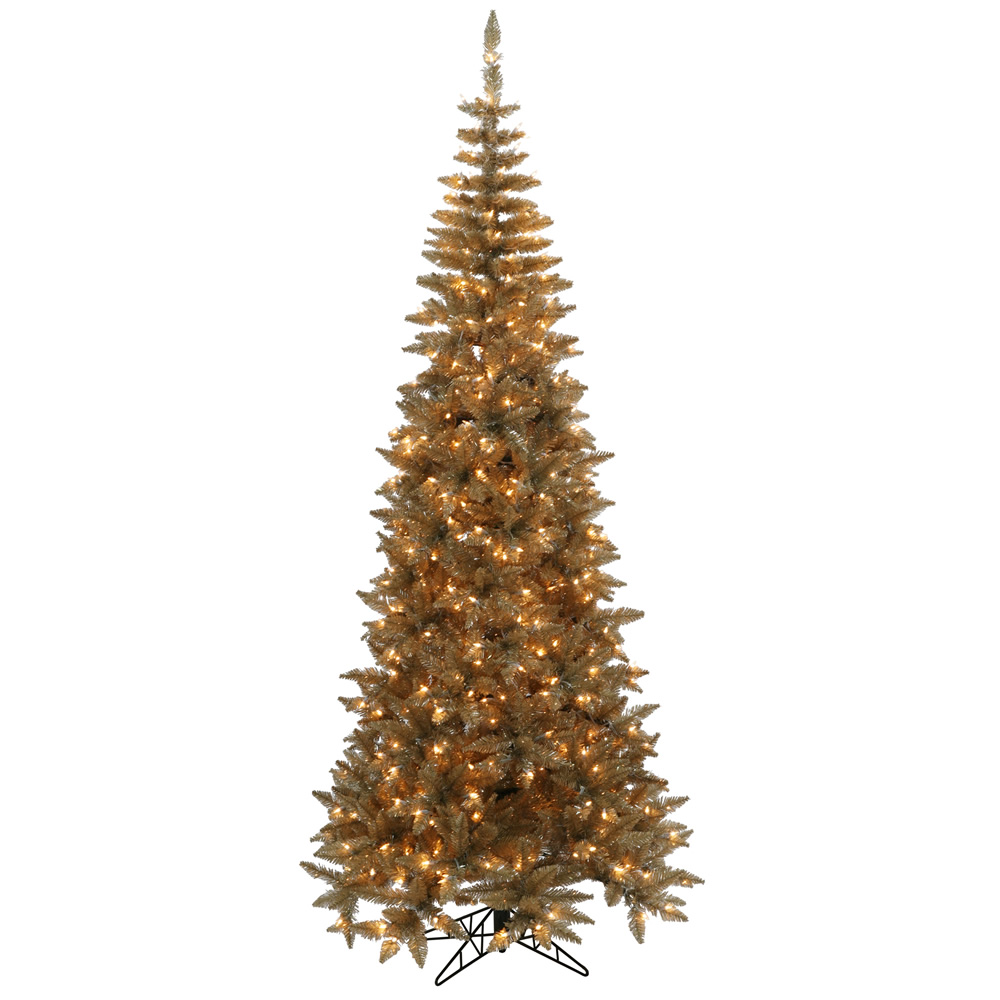 7.5 Ft. X 40 In. Antique Champagne Artificial Christmas Tree With 500 Warm White Dura Led Light