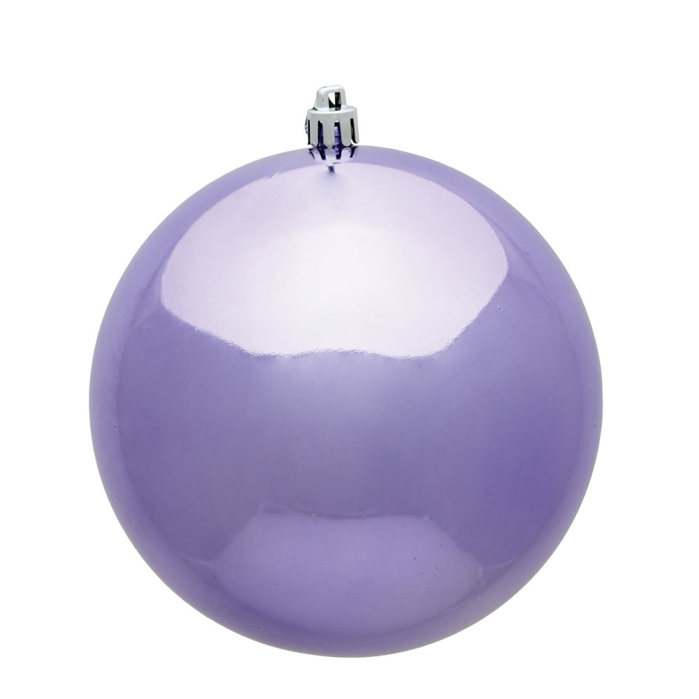 2.4 In. Lavender Shiny Uv Christmas Ornament Ball - 24 Per Bag
